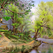 Схема вышивки «берег реки»