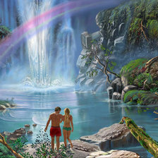 Схема вышивки «водопад»