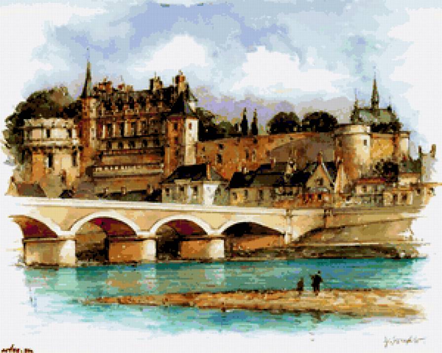 Города Европы - городсной пейзаж, мост, город, река - предпросмотр