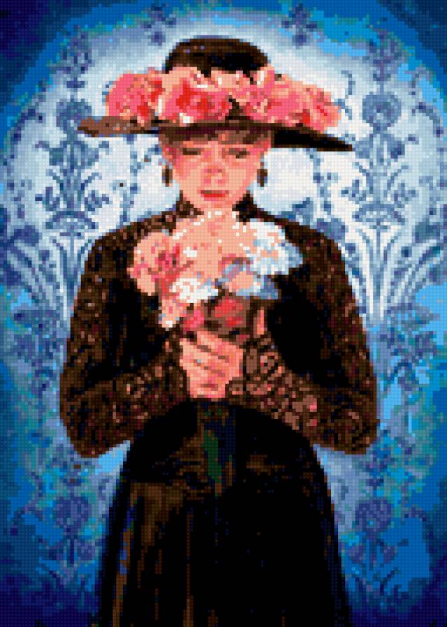 2. Серия "Викторианский стиль" Сью  Холстенбёрг - стиль, букет., шляпка, девушка - предпросмотр