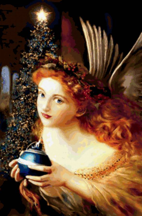 Рождественский ангел - ангел, новый год, елка, рождество - предпросмотр