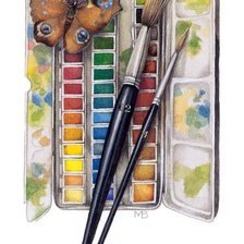 Схема вышивки «Краски»