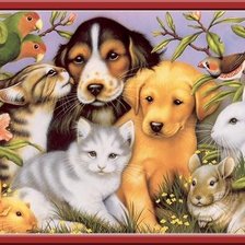 Схема вышивки «Братья наши меньшие»