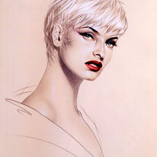 Схема вышивки «Девушка»