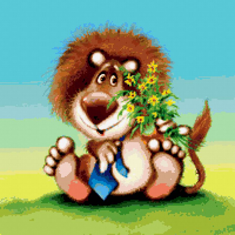 Смешной львенок - мультяшки - предпросмотр