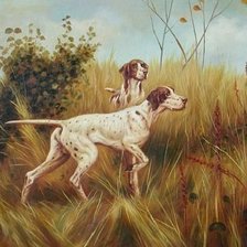 Схема вышивки «vadászkutyák»