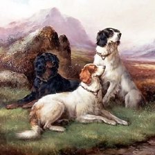 Схема вышивки «vadászkutyák»