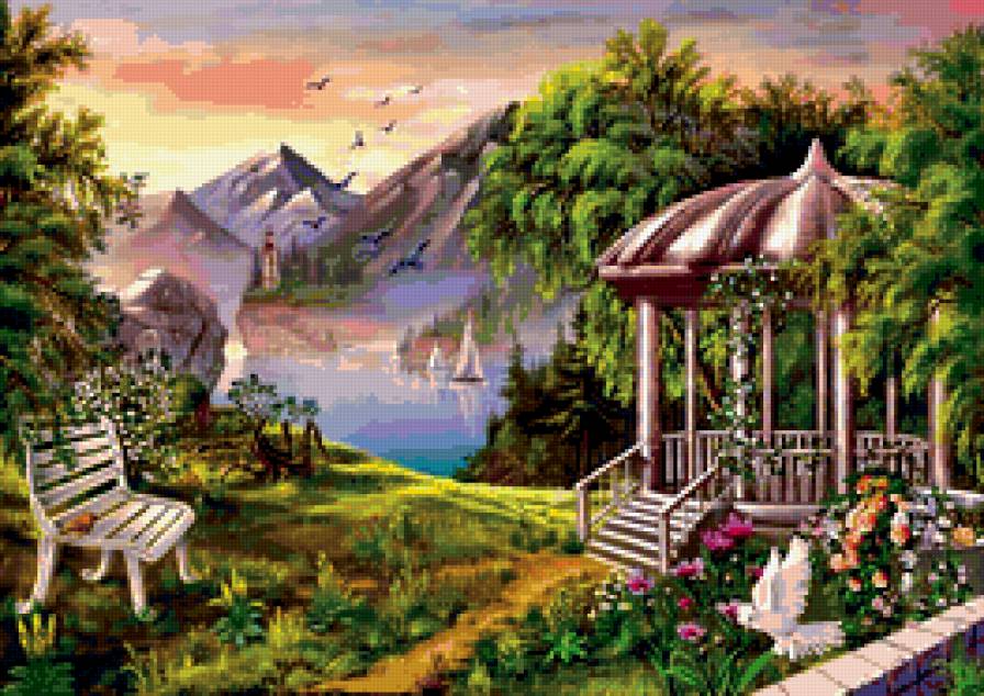 Сказочные пейзажи художника Виктора Захаровича Цыганова - предпросмотр