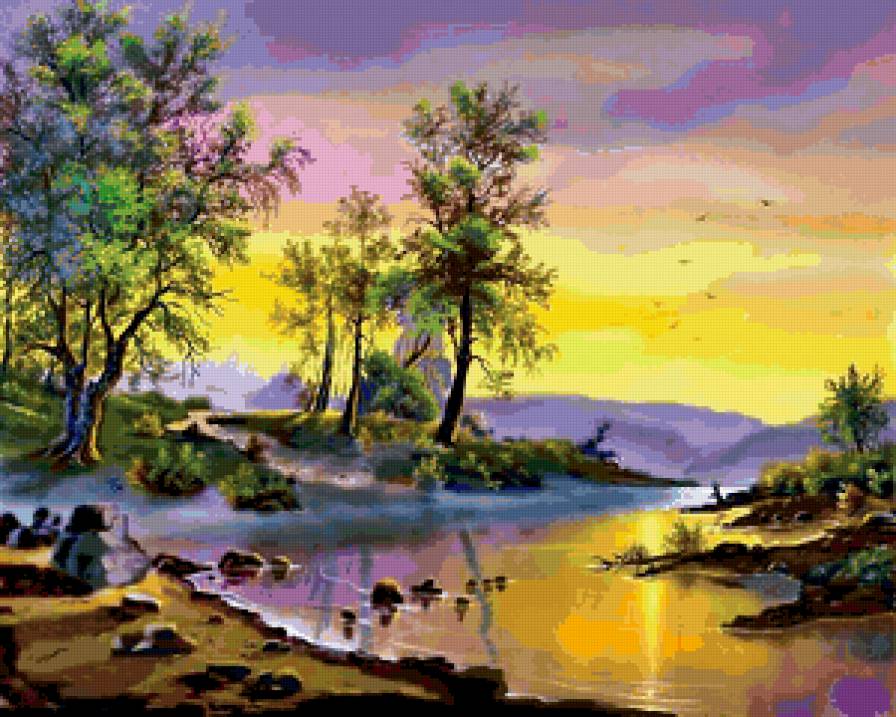 Сказочные пейзажи художника Виктора Захаровича Цыганова - предпросмотр