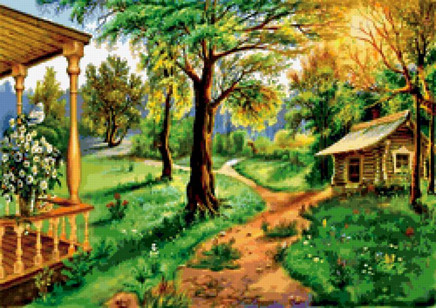 №238134 - тропинка, природа, домик, сказка - предпросмотр