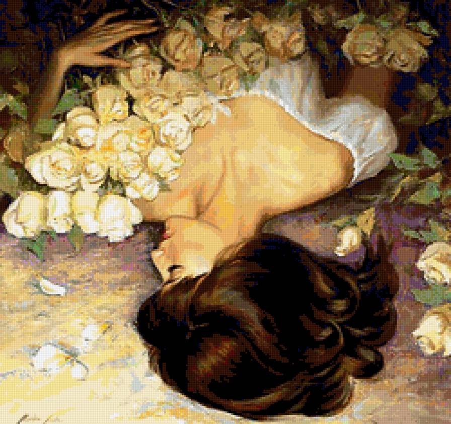 девушка - красота, одиночество, картина, любовь, девушка - предпросмотр