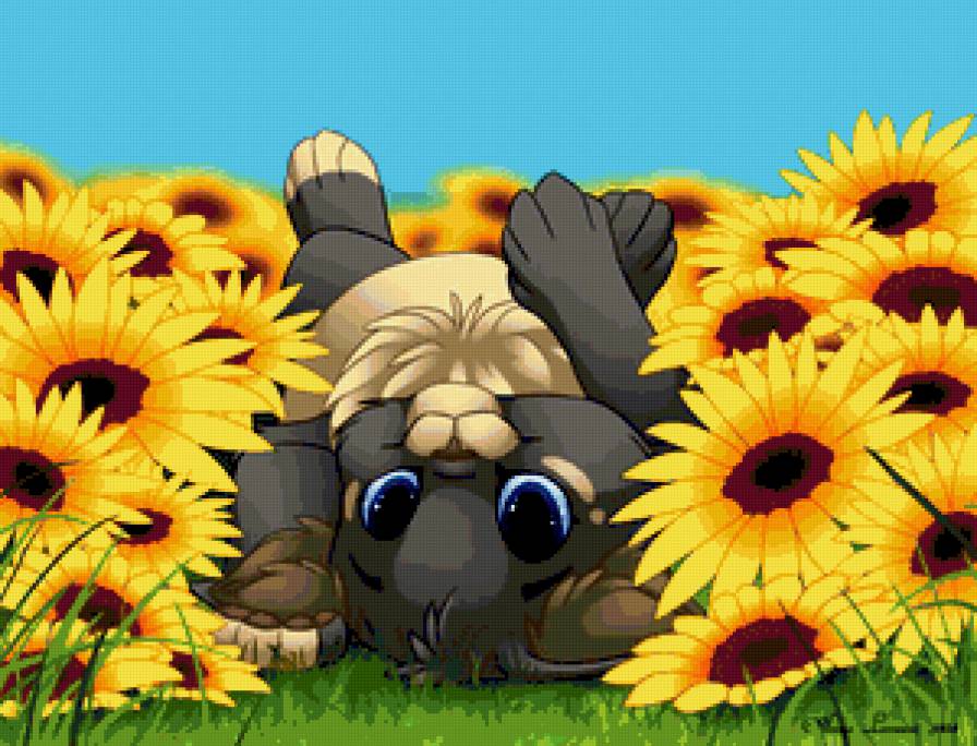 Подсолнухи - детское, цветы - предпросмотр