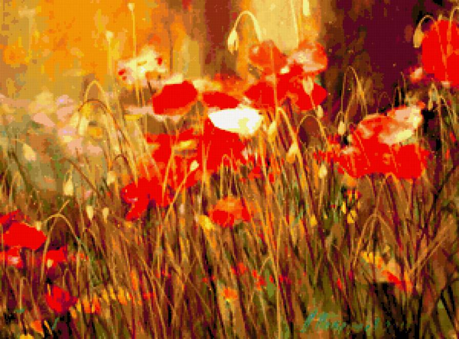 с белым цветком - цветы, пейзаж - предпросмотр