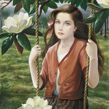 Схема вышивки «на качелях»