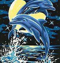 Схема вышивки «Дельфины»