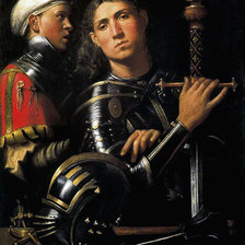 Схема вышивки «Джорджоне.Воин со своим оруженосцем.»