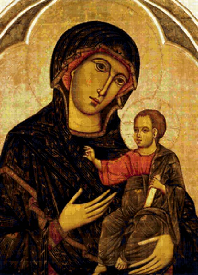 Диетисальви ди Спеме.Мадонна дель Вотто. - святые, мадонна, портрет, люди, икона., женщина, девушка - предпросмотр