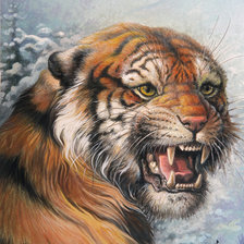 Схема вышивки «тигр»