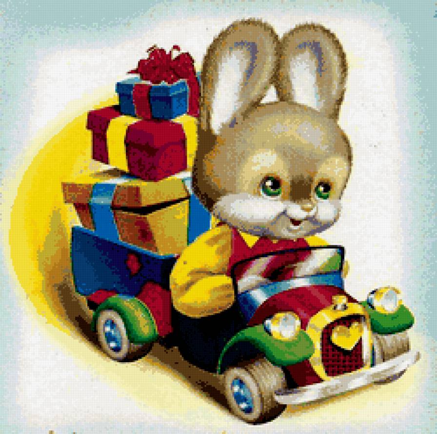 Детям - игрушки, машинка, зайка - предпросмотр