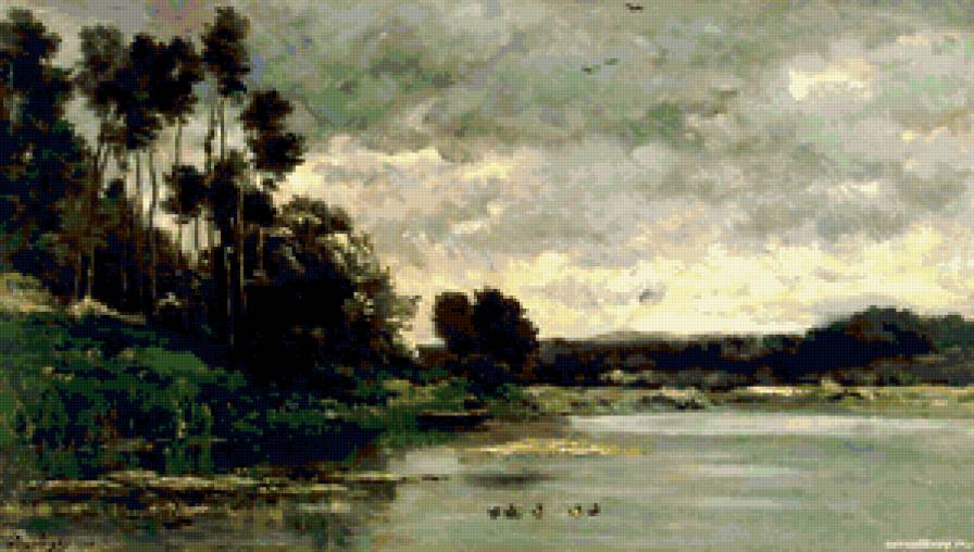 Добиньи Шарль Франсуа.Речная отмель. - водоем., пейзаж, природа - предпросмотр