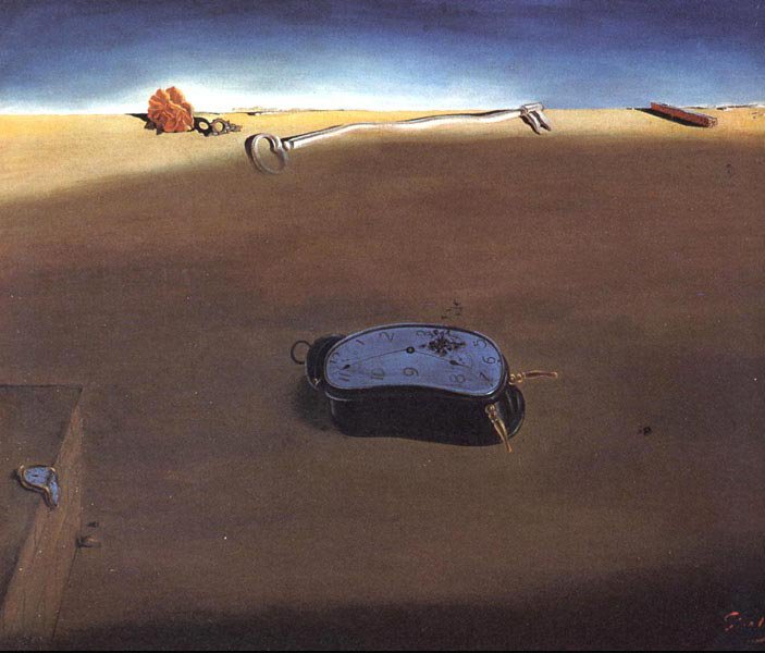 Сальвадор Дали. Мягкие часы. - роза., сюрреализм - оригинал