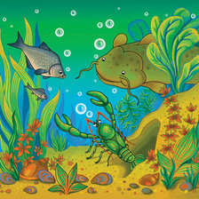 Схема вышивки «под водой»