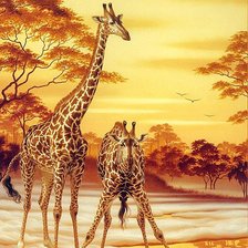 Схема вышивки «Жирафы»