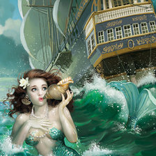 Схема вышивки «русалка»