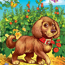 Схема вышивки «песик»