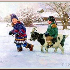 Схема вышивки «Зимние забавы»