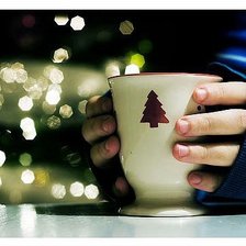 Схема вышивки «кофе»