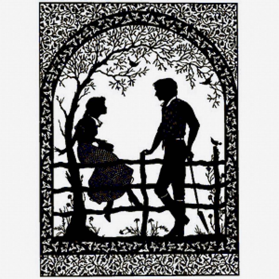 Пара - черно-белая, пара, он, она - предпросмотр