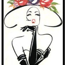 Схема вышивки «Девушка в шляпе»