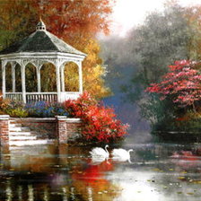 Схема вышивки «пейзаж»