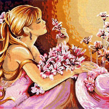 Схема вышивки «розовые мечты»