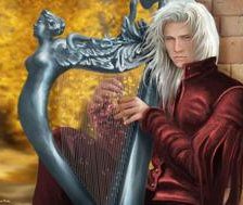 Схема вышивки «арфист»