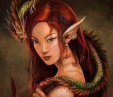 Схема вышивки «эльфийка»