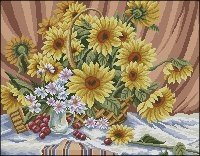 Схема вышивки «подсолнухи»