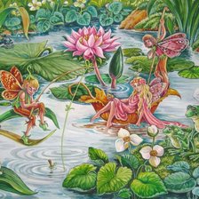 Схема вышивки «сказочный прудик»