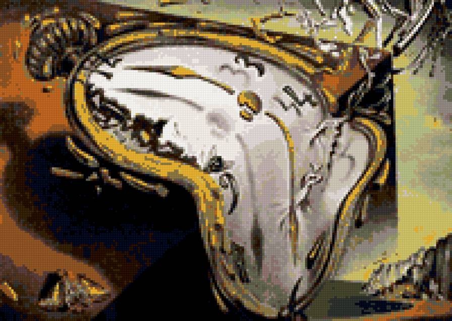 утекающее время - дали, картина, время - предпросмотр