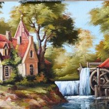 Схема вышивки «Голландский пейзаж 17-го века»