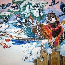 Схема вышивки «сороки-вороны»