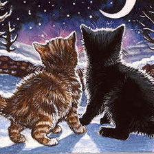 Схема вышивки «котята»