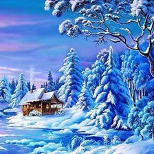 Схема вышивки «Зима»