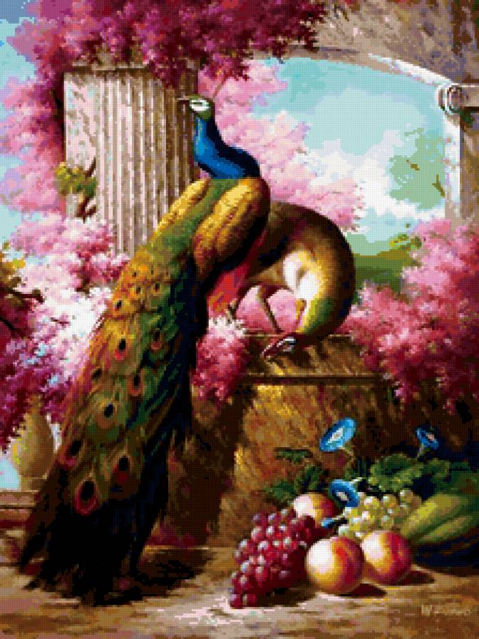 Павлины - фентези, птицы, павлины - предпросмотр