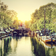 Схема вышивки «Каналы Амстердама.»