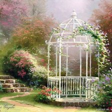 Схема вышивки «Беседка.»