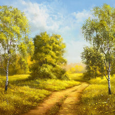 Схема вышивки «Дорога»