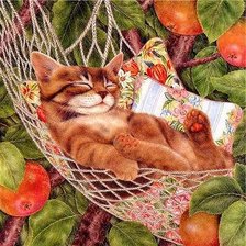 Схема вышивки «кот»