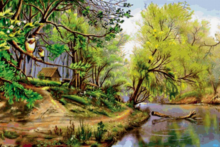 Сказочные пейзажи художника Виктора Захаровича Цыганова - предпросмотр